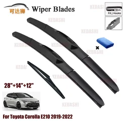 For Toyota Corolla E210 2019 2020 2021 2022 Accessories Frameless Wiper Blades Hatchback Front Rear Window Set Cleaning U J Hook