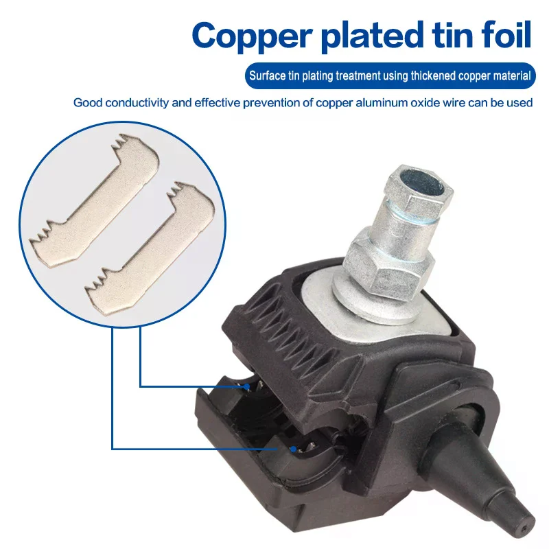 16-95 Mm 2 Main Line No-Peeling Cable Piercing Connector 1KV Low Voltage Breakproof T-type Main1.5-35 Puncture Cable Clips