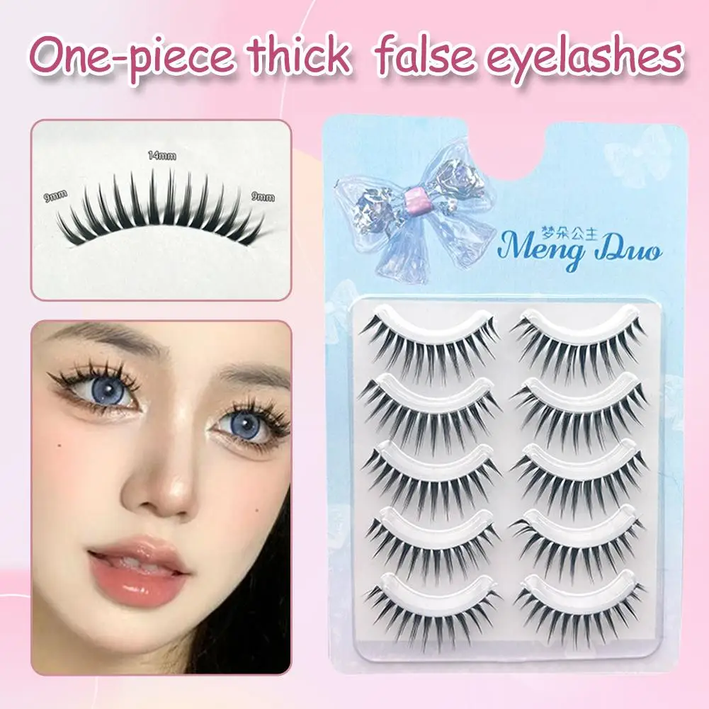 Nouvelle Extension de Faux Cils 5 paires 3D Cils de vison demi-Cils cils cils faux maquillage chat Faux Cils naturels L8R1