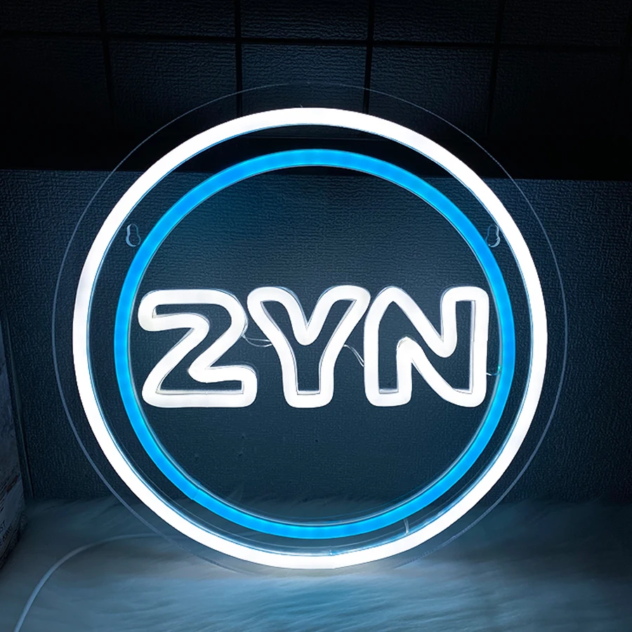 

Неоновая вывеска Zyn, светодиодная настенная лампа для бизнес-вывески, яркая питание от USB, используется для мужских пещер, баров, декора ресторанов, легко повесить.