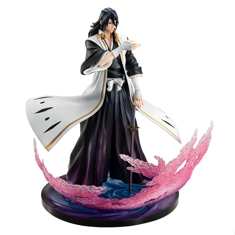 Bandai Origianl Rumah Mega BLEACH Kuchiki Byakuya Asli PVC Tokoh Anime Model Koleksi Patung Boneka Ornamen Hadiah