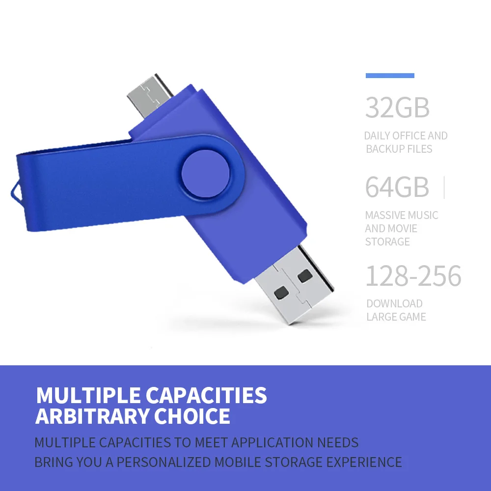 10 шт., высокоскоростной флеш-накопитель USB C, 64 ГБ USB 3.0/2.0