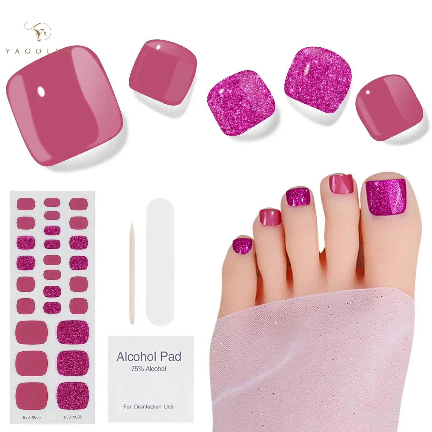 26 punte adesivo per unghie in gel per dita dura con lampada UV adesivi in gel polimerizzante copertura completa impermeabile involucri polacchi impermeabili strisce per piedi