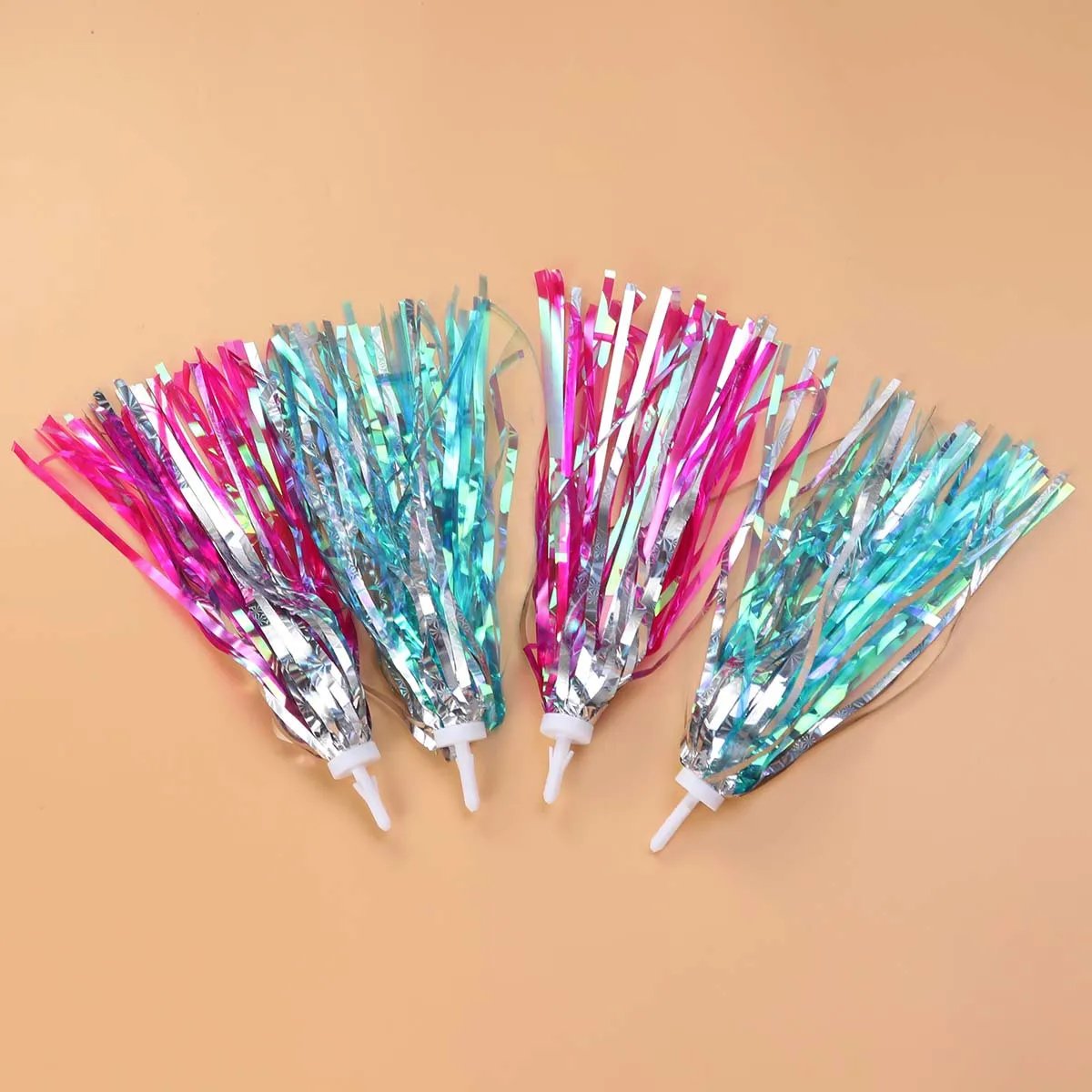 4 قطعة شريط شرابة للسكوتر المقود اللافتات البلاستيكية البلاستيكية لامعة هامش ديكور سهل كليب على دراجة ثلاثية العجلات 2-Wheeler #5