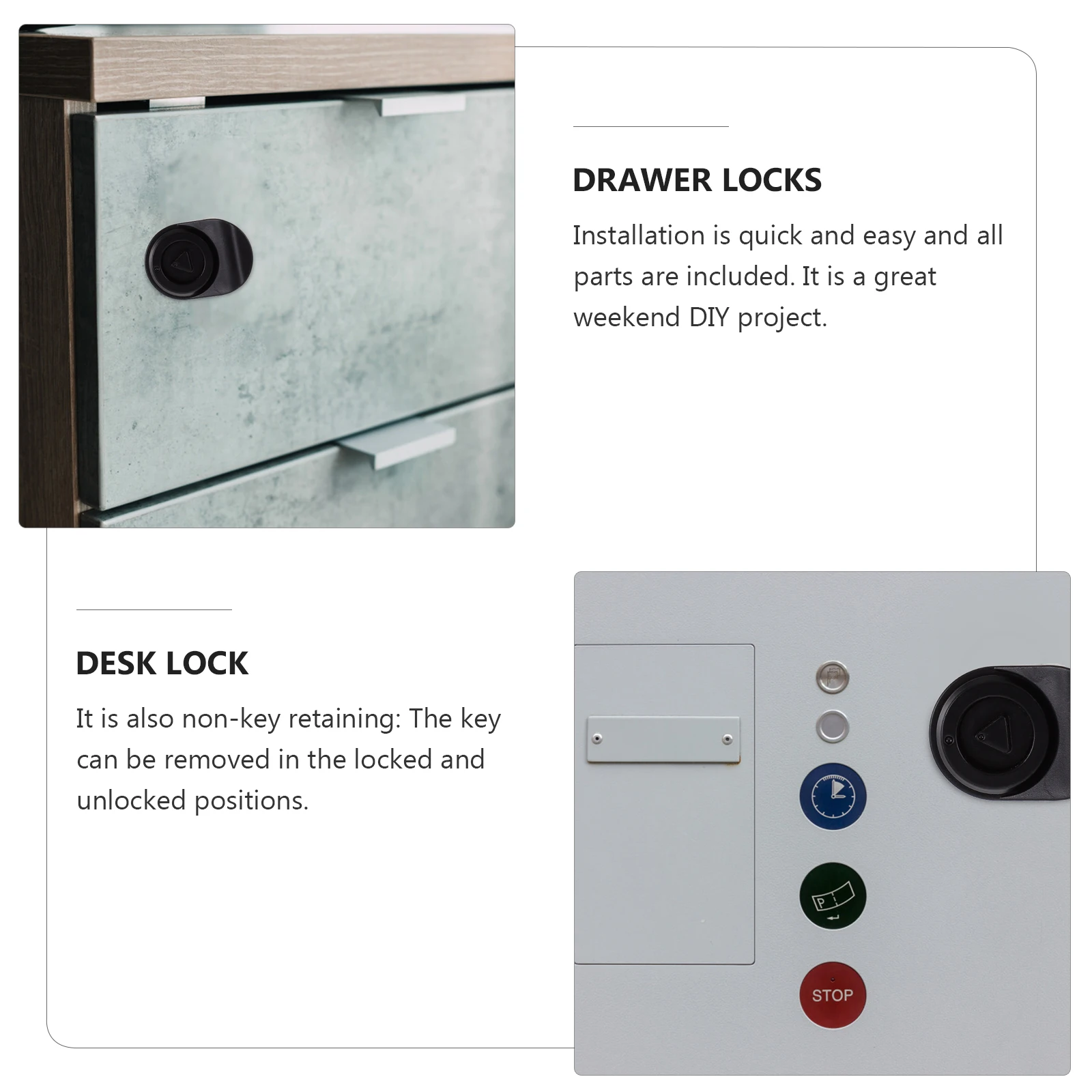 

2 set Cupboard Alloy Cam For Cabinet Cupboard Drawer Cabinet Lock Cam Locks Desk Lock Security Hardware