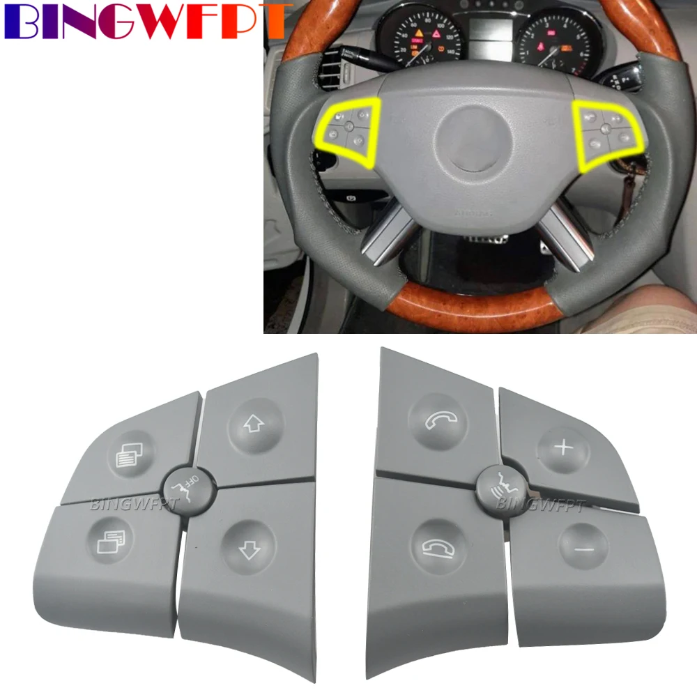 Car Multi-function Steering Wheel Switch Button Kit Control Key For Mercedes Benz W245 B Class 2008-2011 W251 R Class 2006-2009