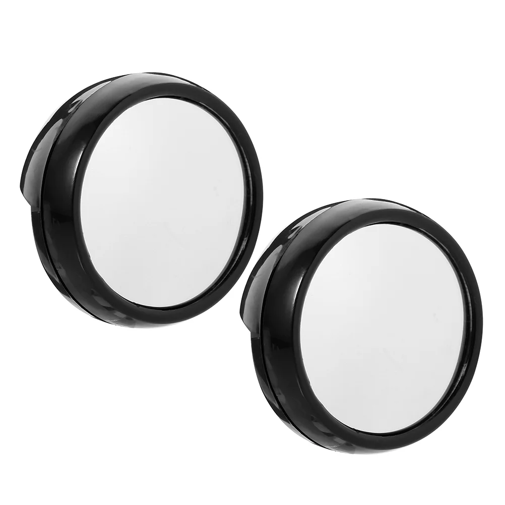 

2 Pcs Round Computer Mirror Office Magnifying Glasses Convex High Strength Desk Rearview