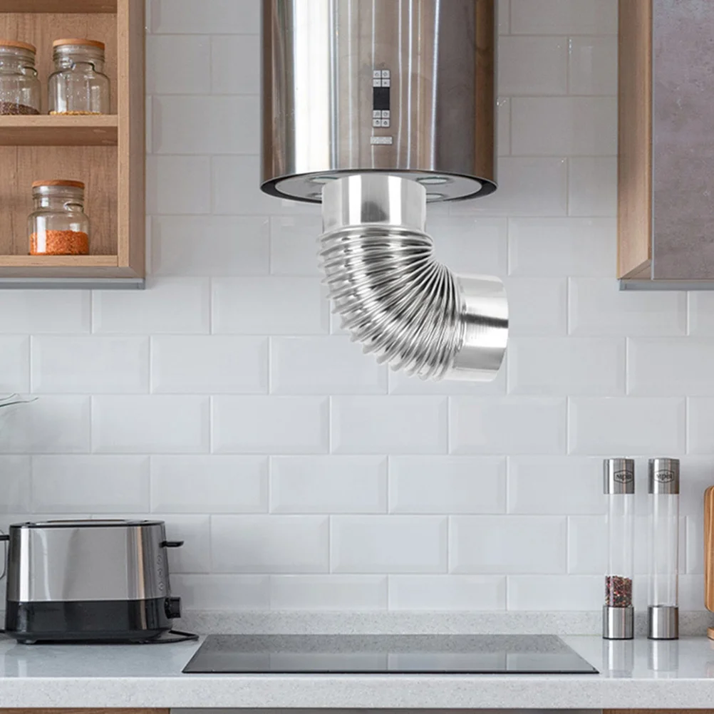 

1Set Stainless Steel Chimney Extension Pipe Flue Venting System for Home Heating Wood Burning Stoves Improved Airflow Portable