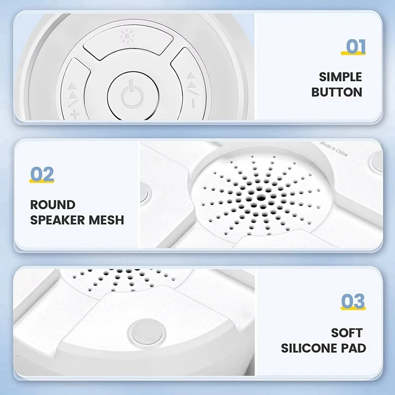 B03B-Baby White Noise Machine USB Rechargeable Timed Shutdown Sleep Machine Baby Sleep Sound Player Timer Noise Player