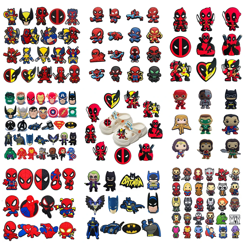 9-34pcs Cartoon Shoe Charms Set PVC Shoes Accessorie Decorat