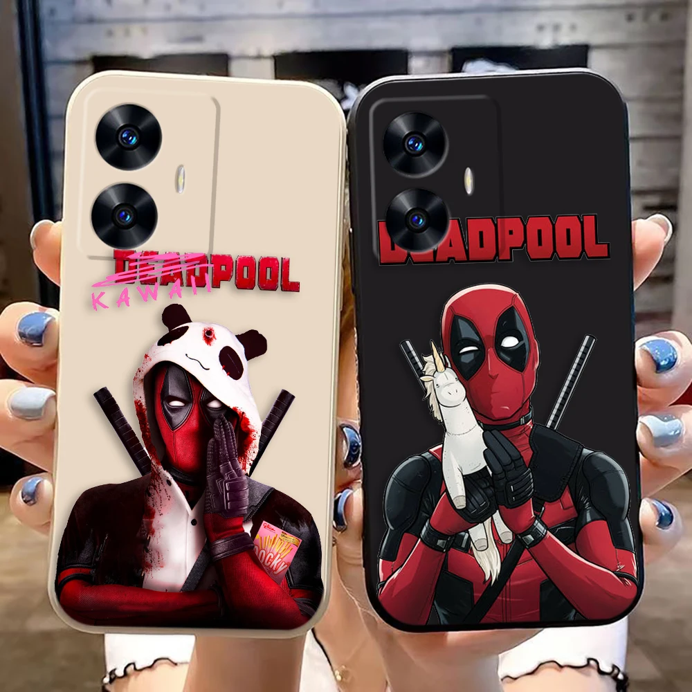 

Marvel Hero Cool Deadpool Phone Case For Realme C65 C63 C53 C35 C55 C33 C30 C21Y C20 C12 C11 GT 2 XT NARAO 20 30 50 Case Funda