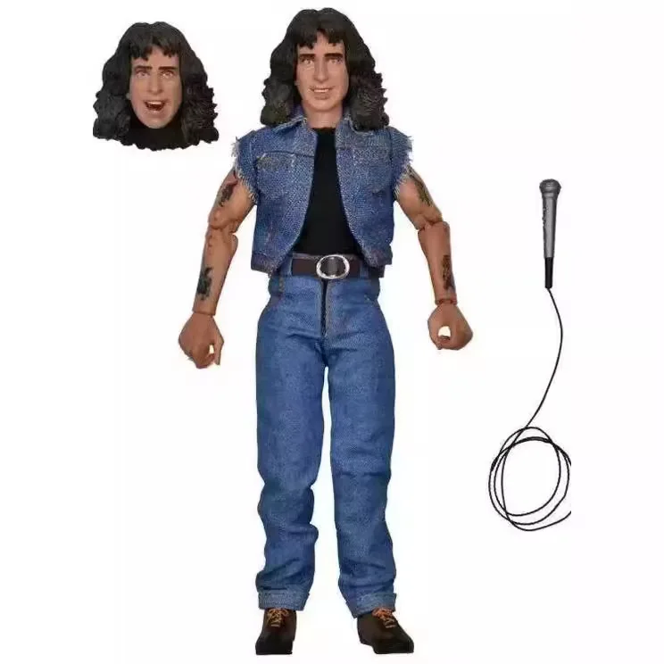 

20CM NECA Angus Young Lead Guitarist Figma Moveable Bon Scott Band Vocalist Poseable Figure Model