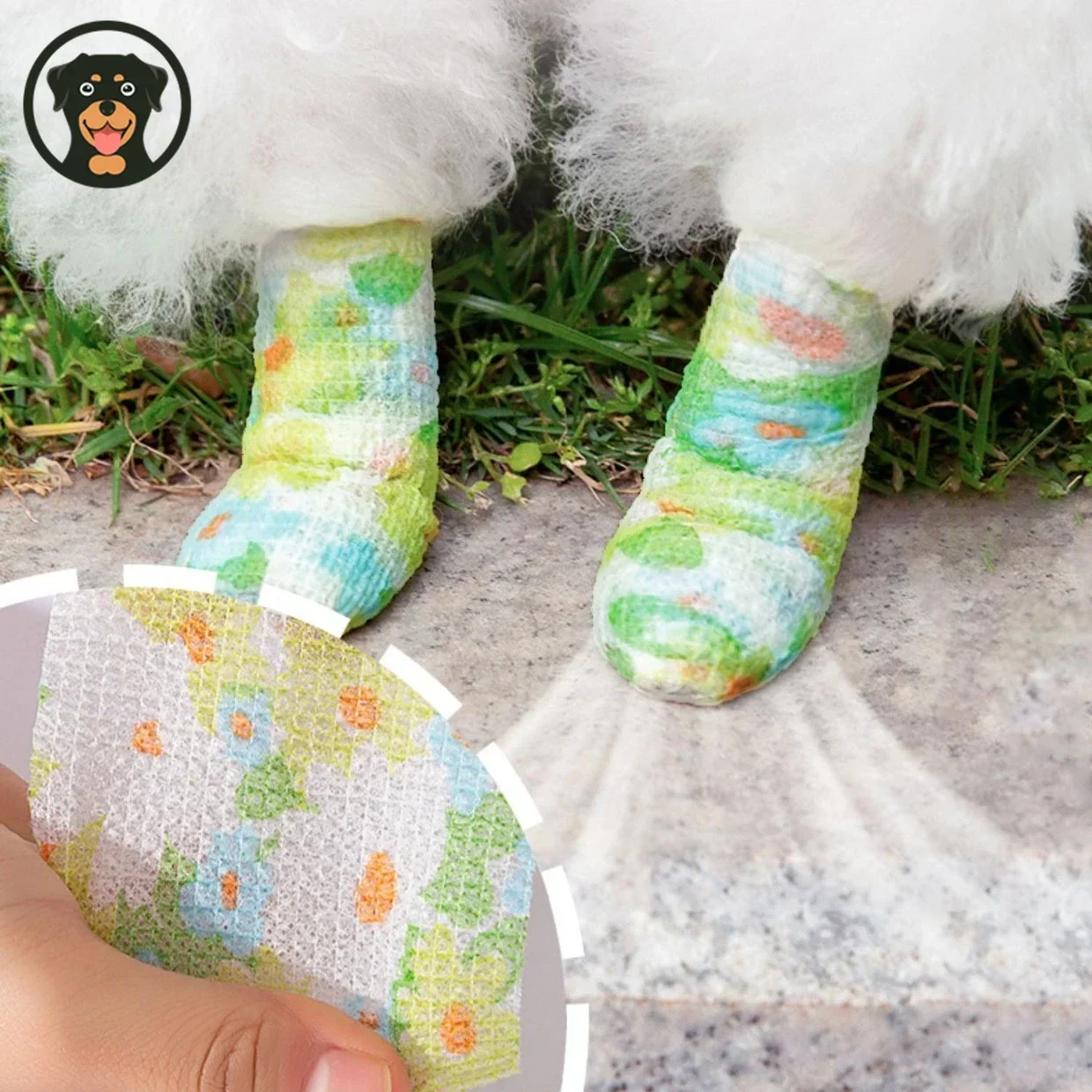 Pet Shoes Breathable Elastic Cat Dog Bandages Disposable Foot Covers Dirt-proof Retractable Sports Tape Outdoor Dog Accessories