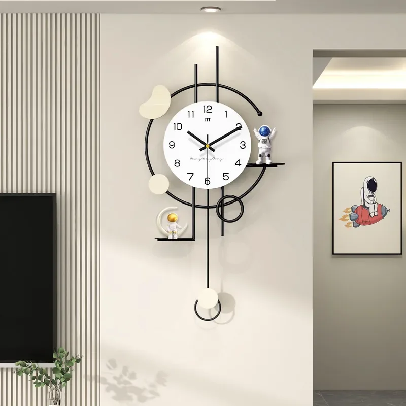 2026 New Modern Creative Silent Wall Clock Household Decoration for Living Room Dining Room Wall Mounted Home Decor Spot