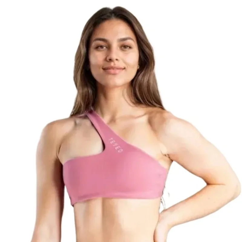 

TEVEO New Edit One Shoulder Bra Spandex Woman Fitness Elastic Breathable Breast Enhancement Leisure Sports Underwear