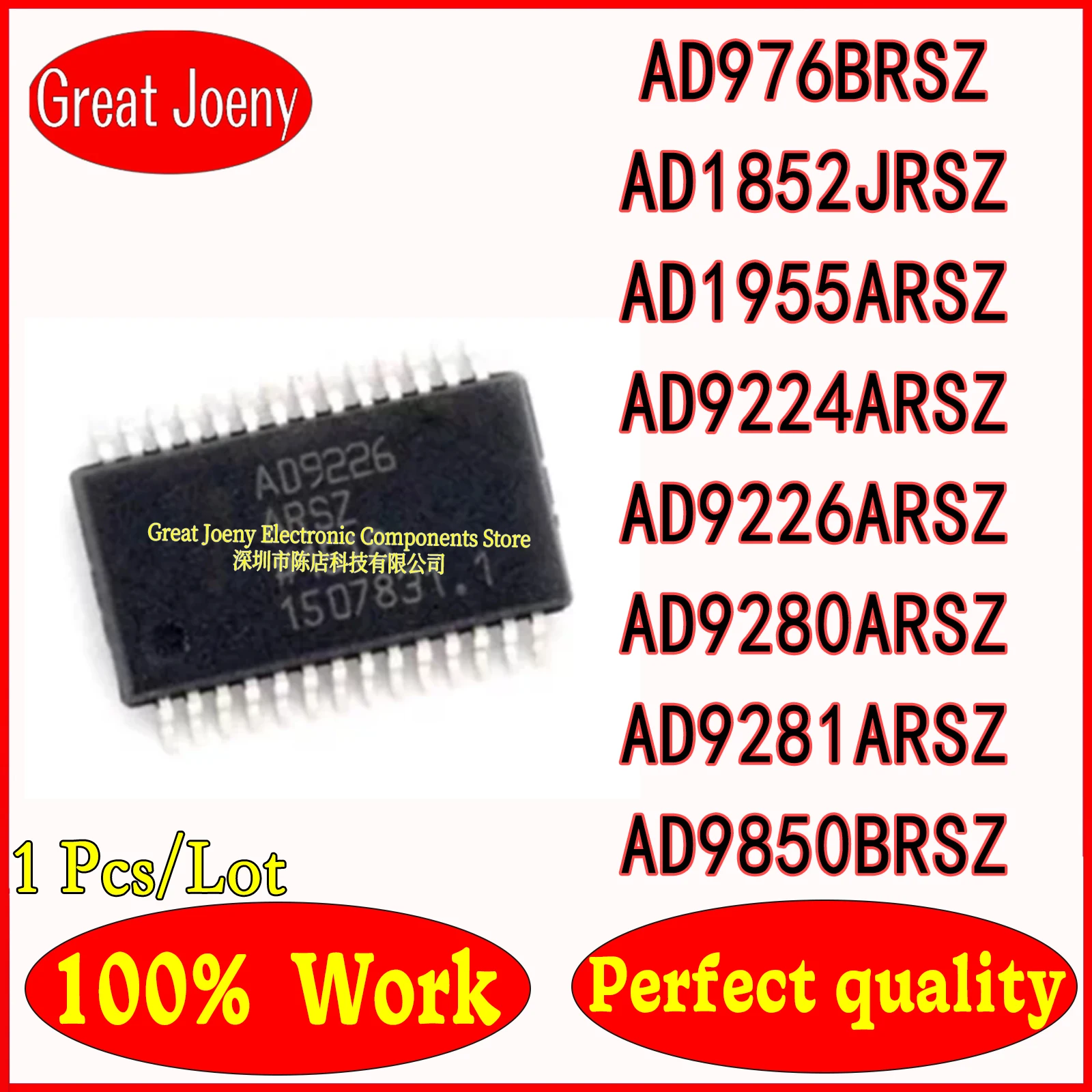 AD976BRSZ AD1852JRSZ AD1955ARSZ AD9224ARSZ AD9226ARSZ AD9280ARSZ AD9281ARSZ AD9850BRSZ AD9851BRSZ IC Chipset SSOP-28