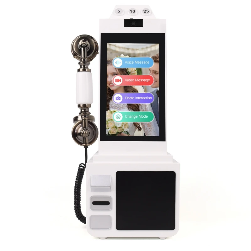 Retro Wedding Video Sign-in Machine Guest Blessing Phone Video Guestbook Interactive Device