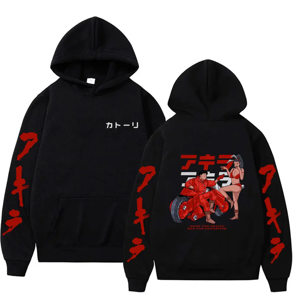 

Anime Akira Hoodie Japanese Science Fiction Cartoon Movie Shotaro Kaneda Funny Pullover Hoodies Men Women Manga Casual Tracksuit