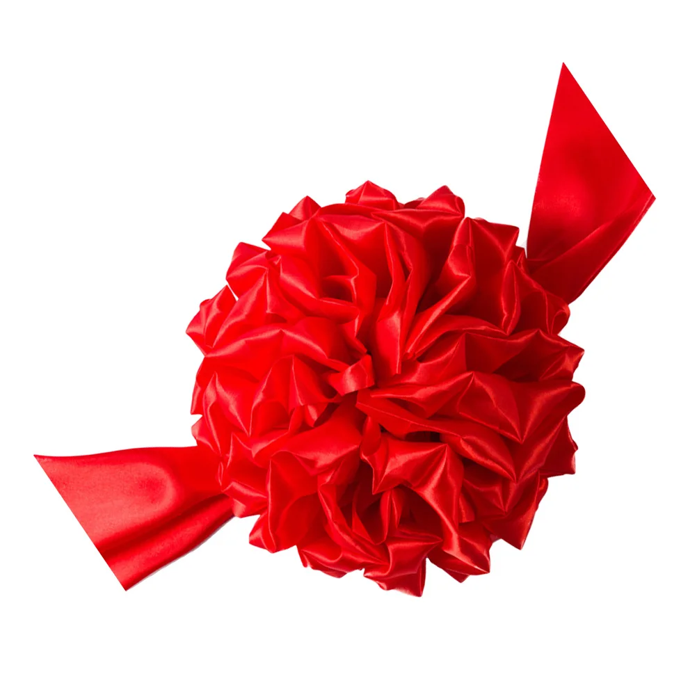 

1Set Big Cloth Red Flower Ball Hydrangea Decor Lightweight Easy Operation Festive Atmosphere Event Ceremonies Flower Balls