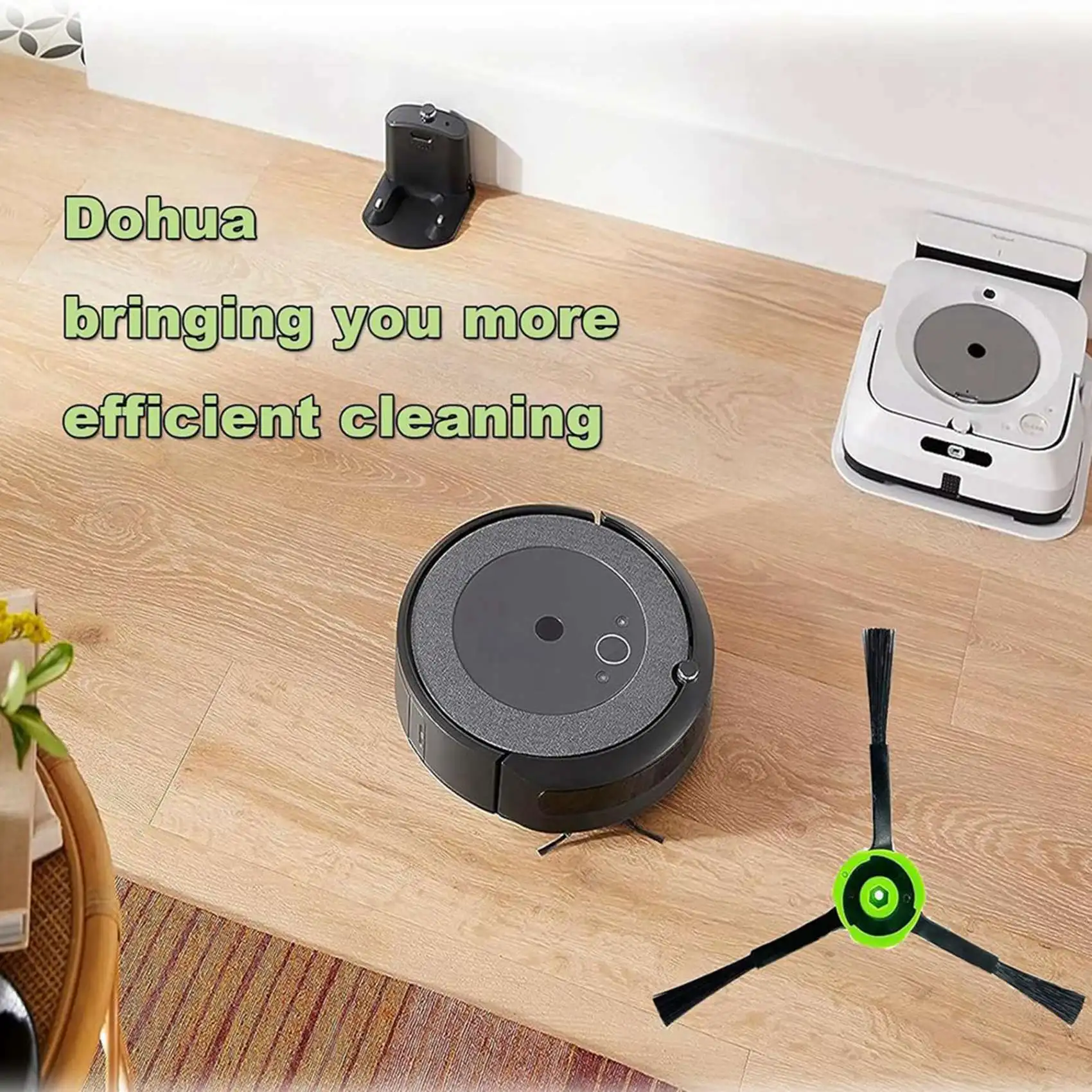 A21F-2Set Side Brushes For Irobot Roomba E, I, & J Series E5, E6, I1, I1+, I3, I3+, I4, I4+, I6, I6+, I7, I7+, I8, I8+, J7