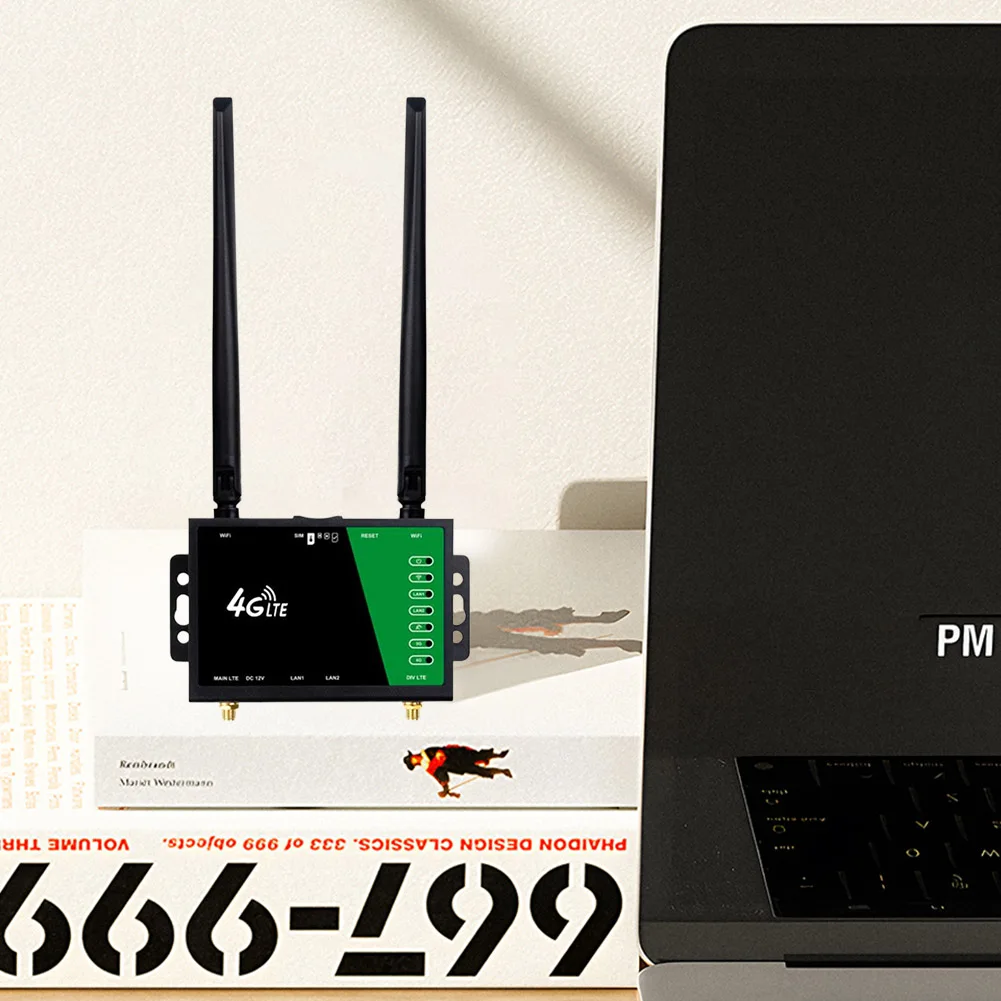 WiFi Router with SIM Card Slot 4 Antennas 4G LTE CPE Router 150Mbps Firewall Protection Modem Router for Home Office Indoor