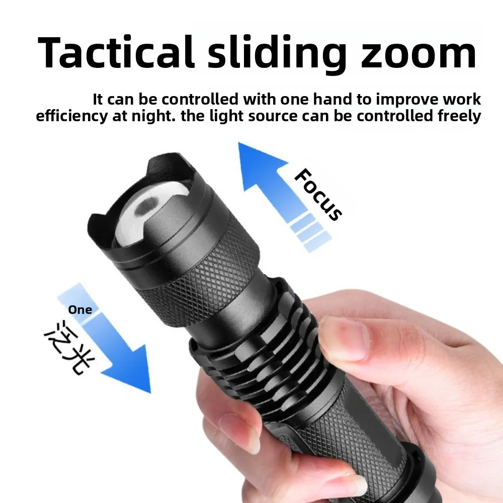 Масштабируемый мини-светодиодный фонарик SK68 — портативная лампа XPE, 3 режима, размер AA 5, супер яркий ручной фонарь с питанием от батареи