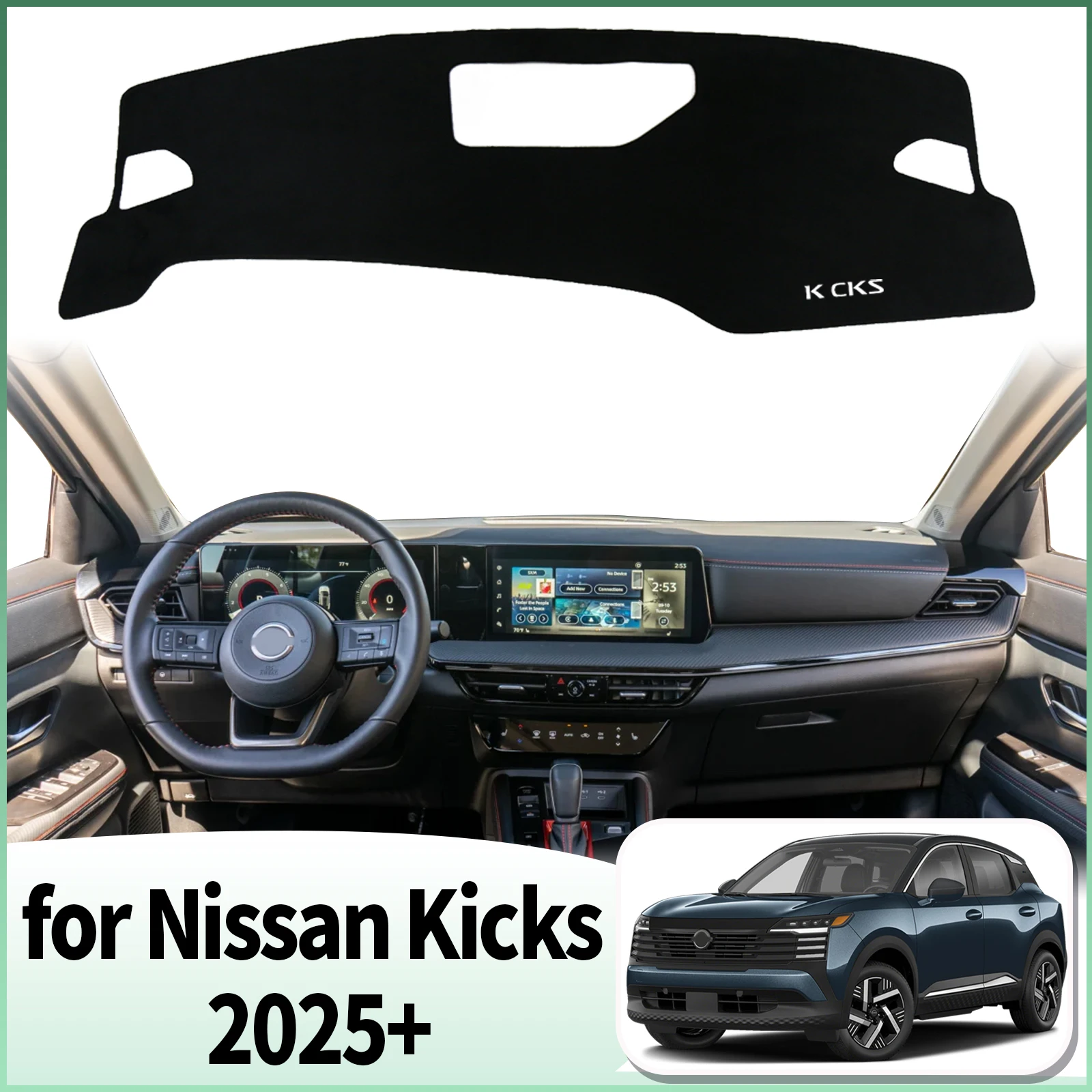 

fit for Nissan Kicks 2025 2026 Dashmat Car Accessories Dashboard Cover Pad DashMat Sunshade Protective Carpet