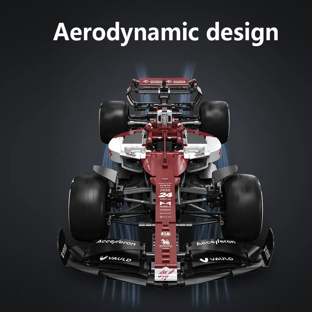 Alfa Romeo F1 Race Car C42 Building Blocks Set, 1868 PCS 1: 8 MOC Creative Building Blocks, Excellent Racer Model and Collection