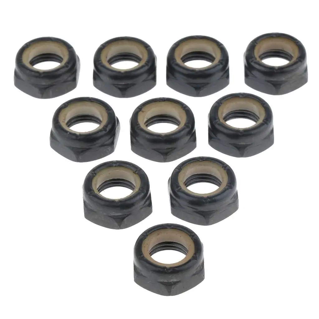 10Pcs 5/8/10mm Kingpin Lock Nuts for Skateboard Longboard Trucks