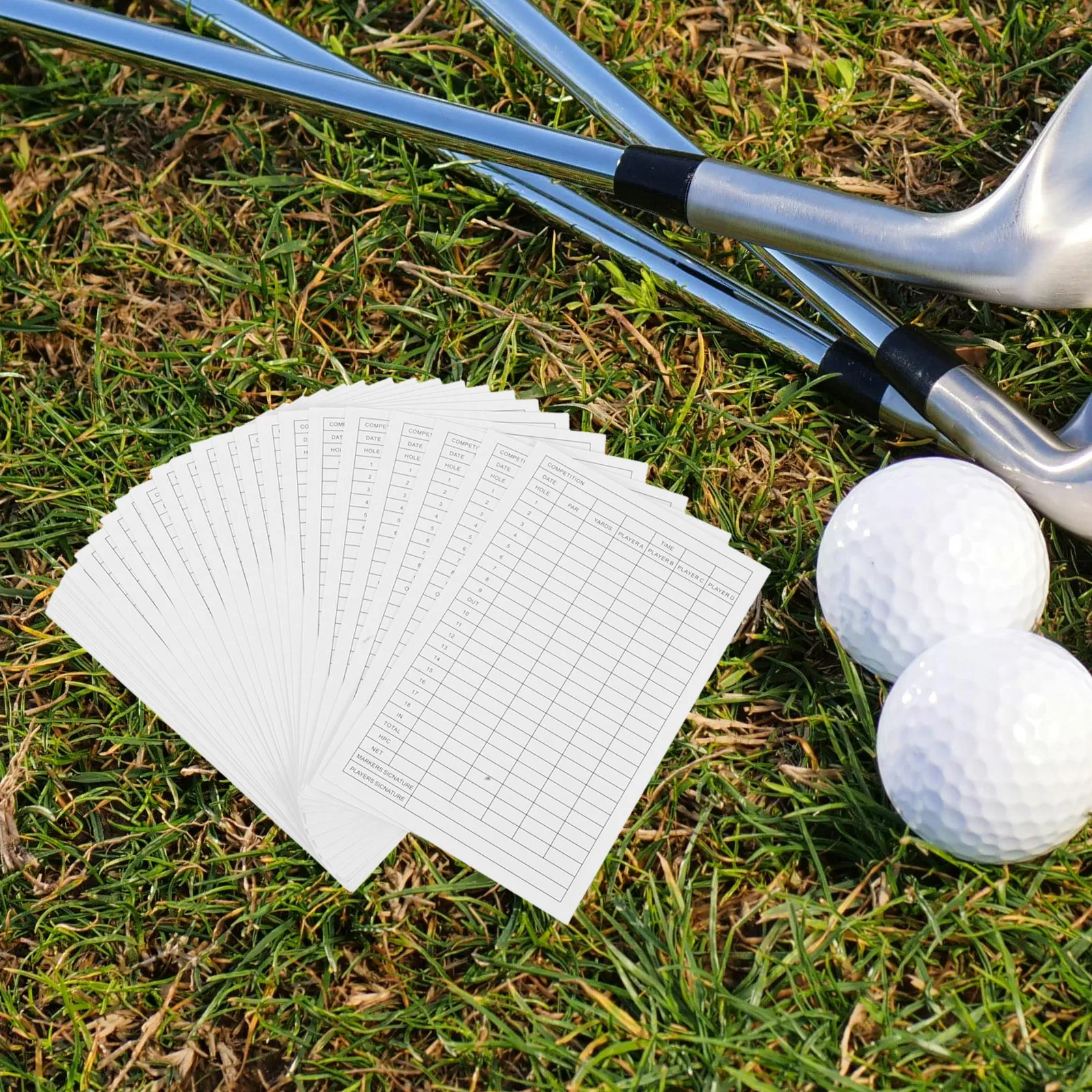 

30pcs Golfs Coated Paper Sheets Portable Lightweight Sports Score Paper Competition Scorecards Golf Accessories Score Record