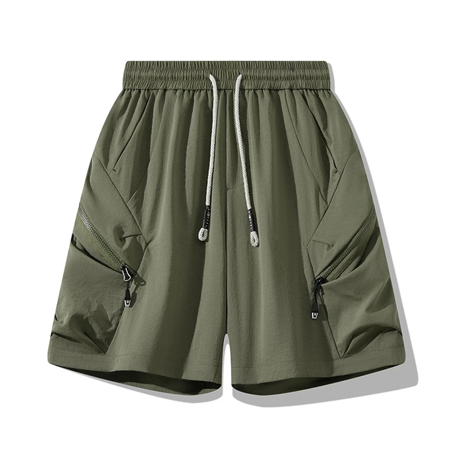 8XL Plus Size Cargo Shorts Men Summer Shorts Fashion Casual Multiple Pockets Short Pants Elastic Waist Male Big Size 8XL