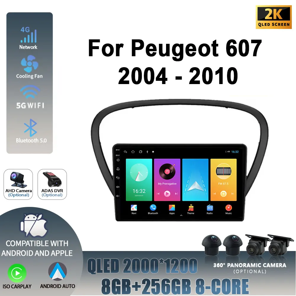 

Android 14 For Peugeot 607 2004-2010 Head Unit Wireless Carplay Stereo Screen Car Radio Multimedia Navigation Player WIFI