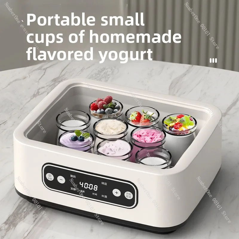 Automatic yogurt machine: multi-functional intelligent fermentation machine, stainless steel material