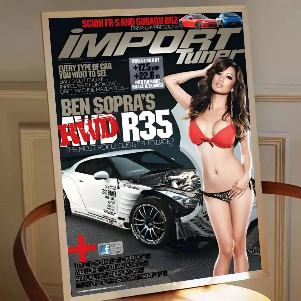 Poster Self-adhesive Painting with prints Home bedroom living room decoration 80S Japanese Cars GTR JDM Racing Magazine - view 6