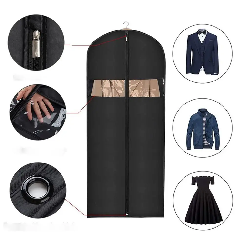 Dustproof Clothing Covers Waterproof Clothes Dust Cover Coat Suit Dress Protector Hanging Garment Bags Closet Organizer