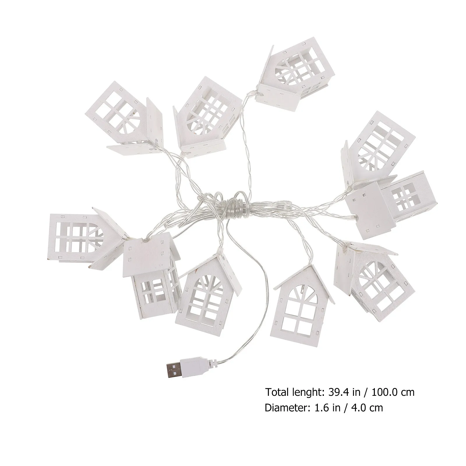 1 قطعة سلسلة ضوء LED زينة عيد الميلاد سلسلة مصابيح خشبية للخارجية داخلي حديقة شجرة الحفلات الديكور