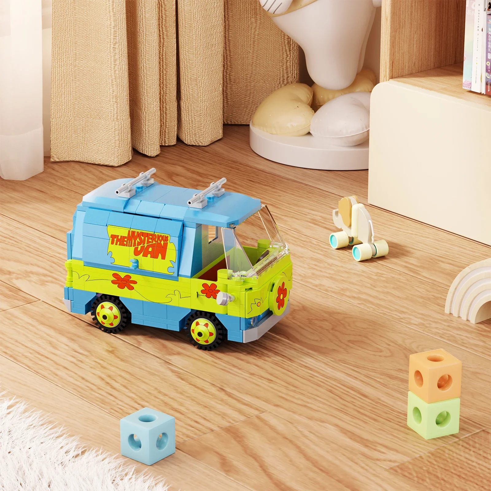 

Mystery Van Building Blocks Set - Detective Adventure Car Model Educational STEM Toy Classic Cartoon Vehicle Kids Adults Gift