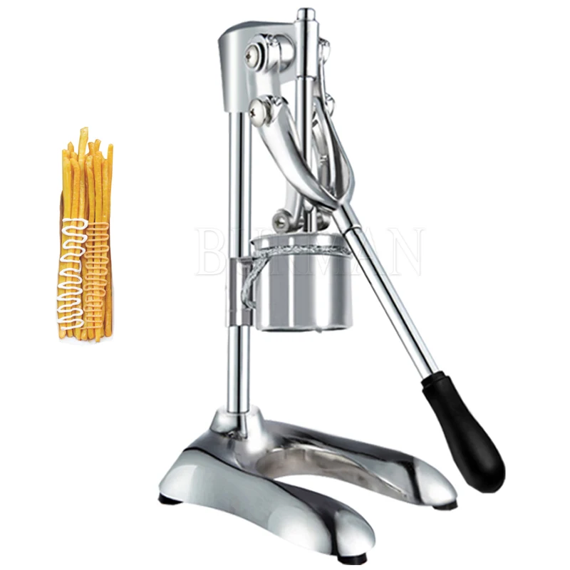 

30CM Super Long French Fries Maker Manual Dough Press Stainless Steel Potato Noodle Chips Maker Machine Special Extruder Tool