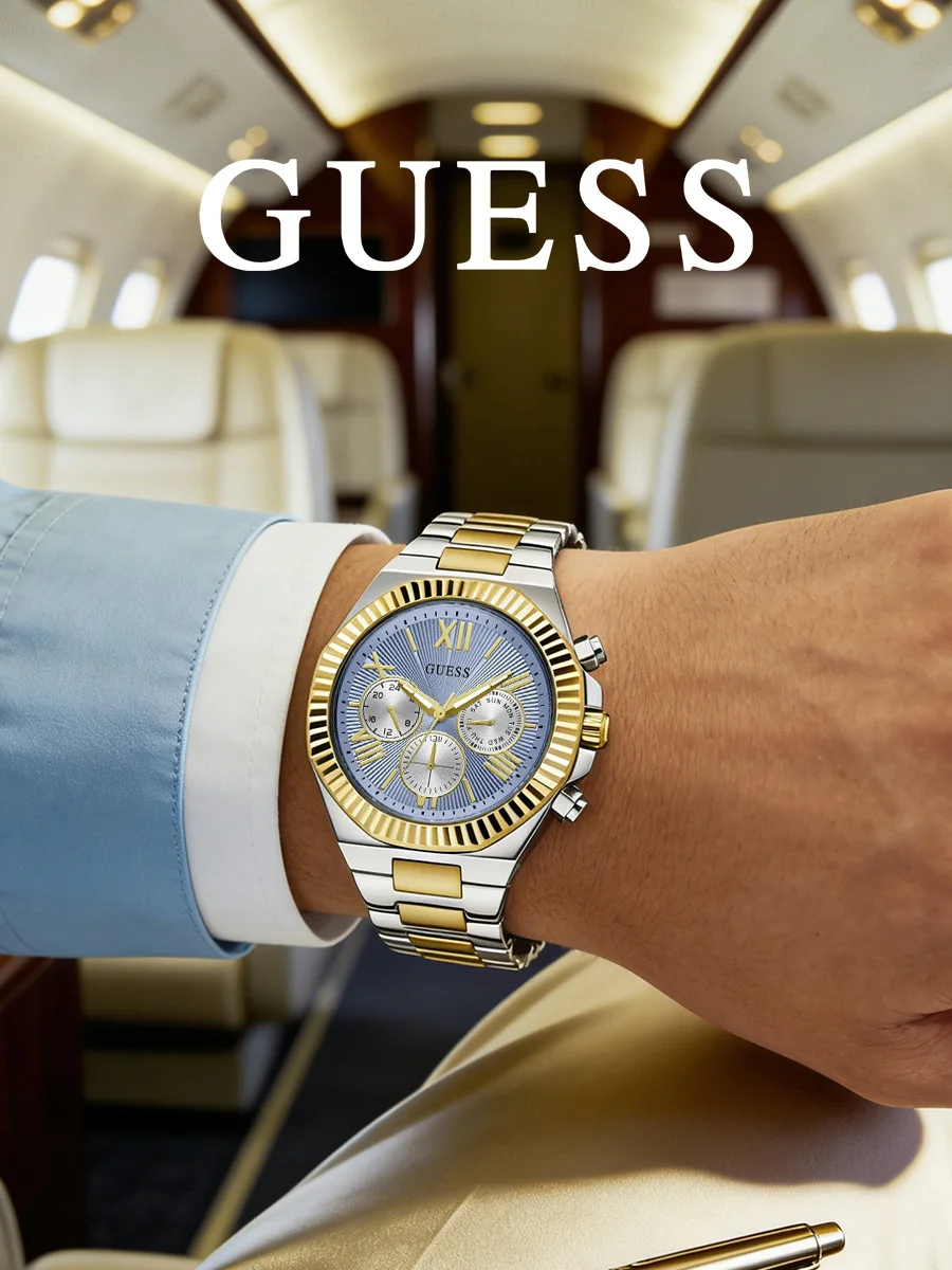 Men's Watch Round Analog Dial Two Tone Stainless Steel Bracelet Quartz Watch for Business meeting daily commute Birthday present