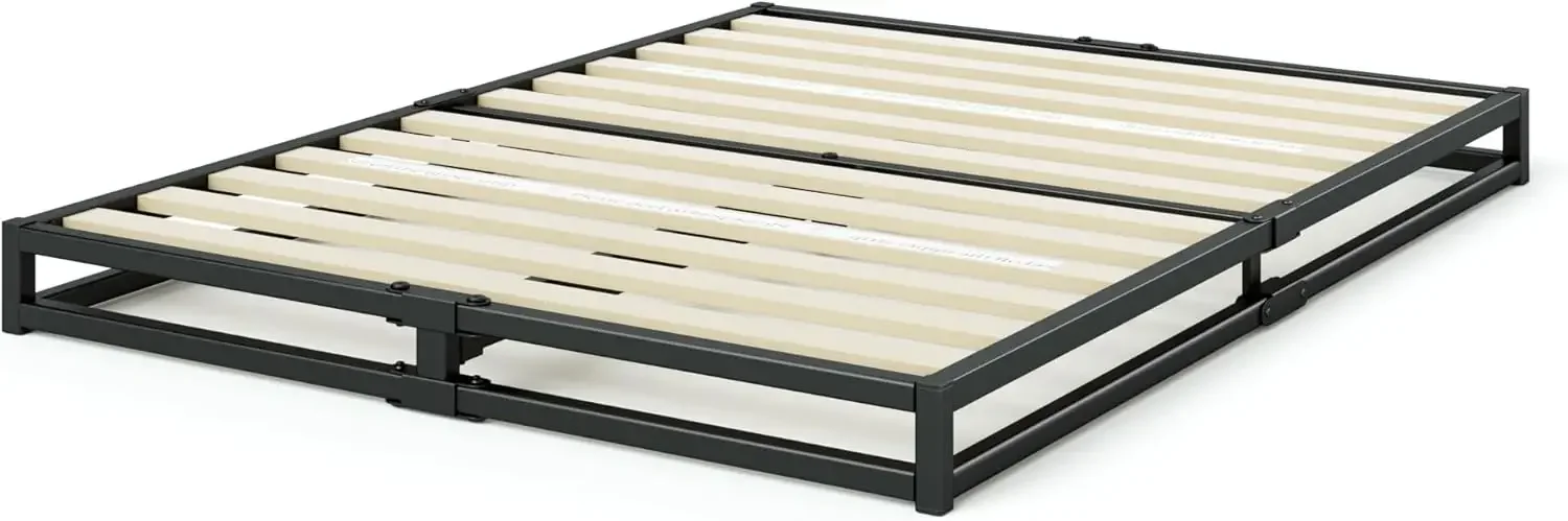 Joseph 15cm King Bed Frame Base Mattress Foundation Support - Industrial Metal Steel, Black （ Various Size ）