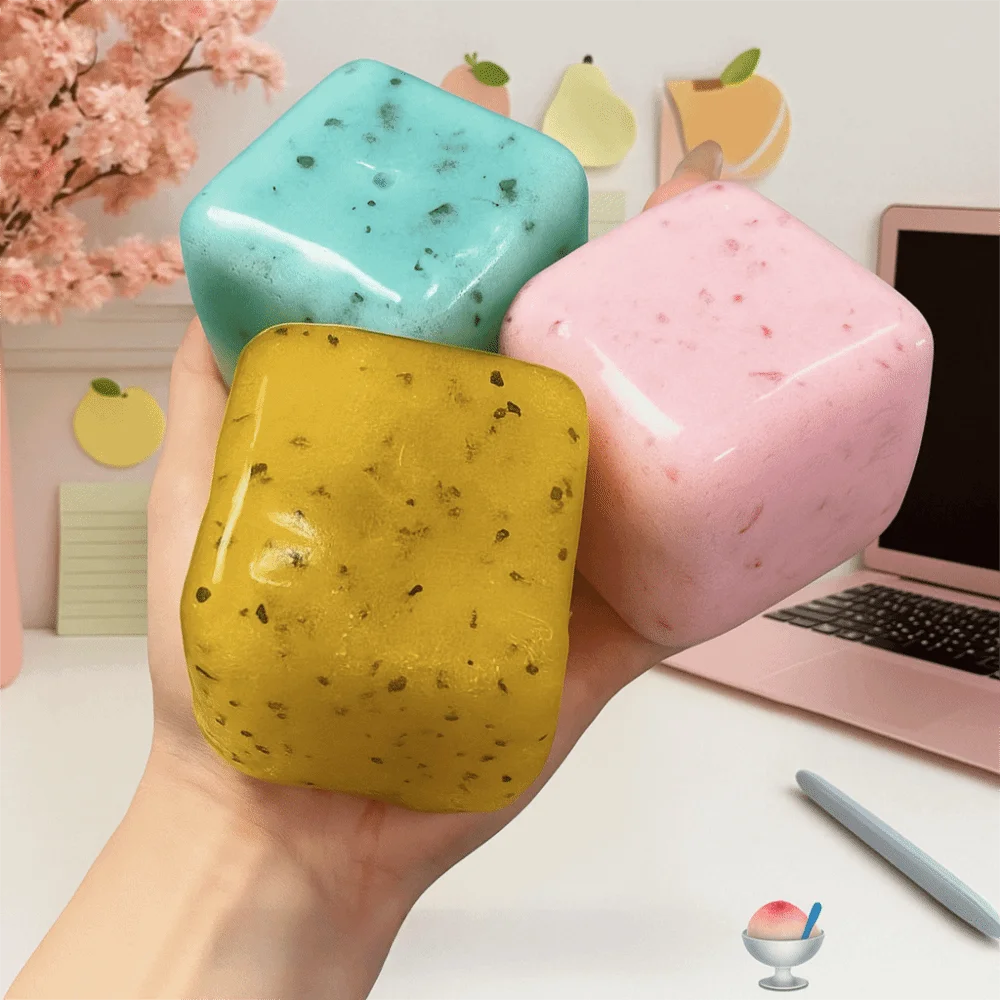 

Серия блоков для песка, ледяного йогурта, игрушки для сжимания, интересные красочные игрушки для сжимания с медленным отскоком, мультяшный TPR