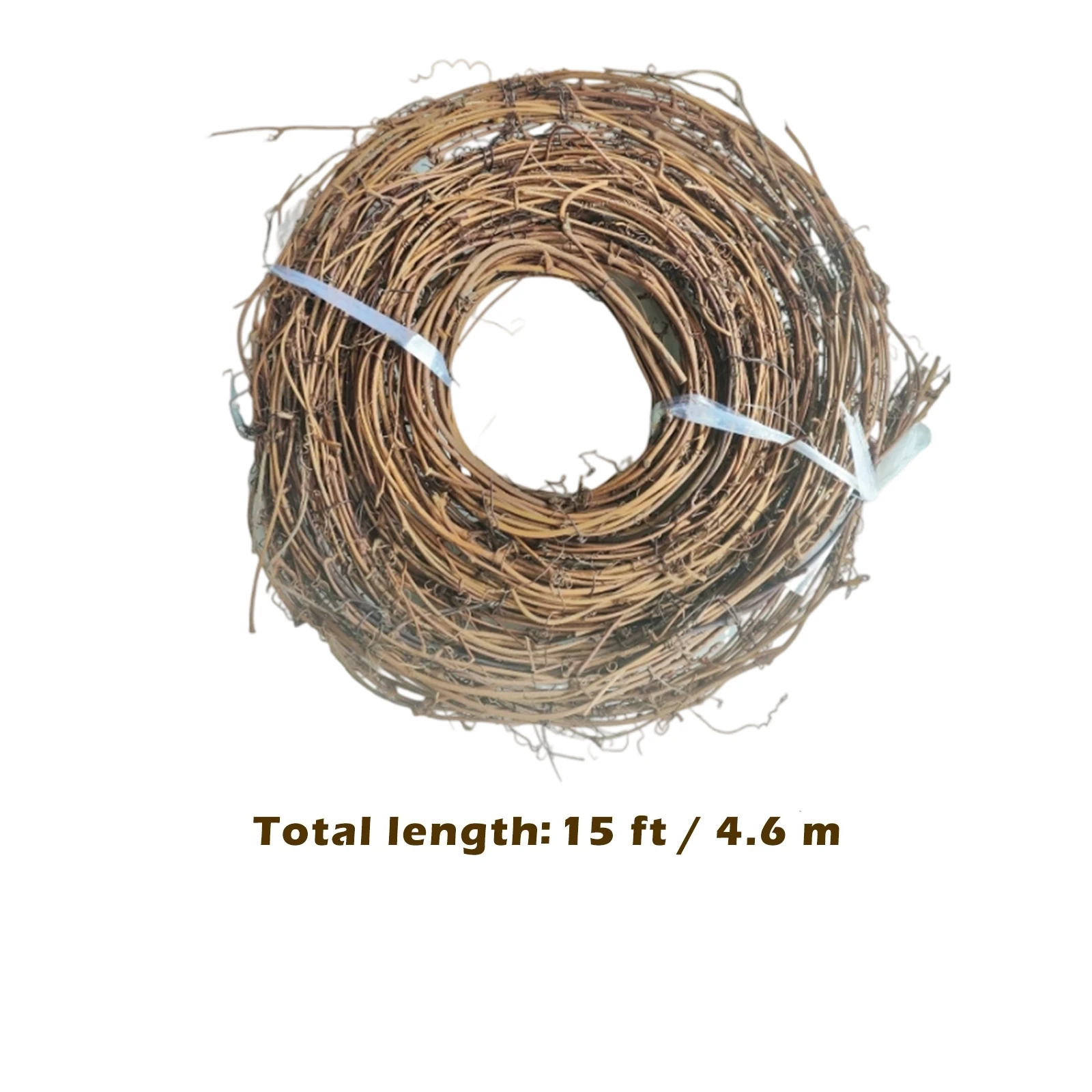 1 لفة العنب الطبيعي غصين جارلاند عيد الميلاد لتقوم بها بنفسك الحرفية فاينز إكليل قاعدة ديكور معلق حلية المنزل حفل زفاف الكرمة