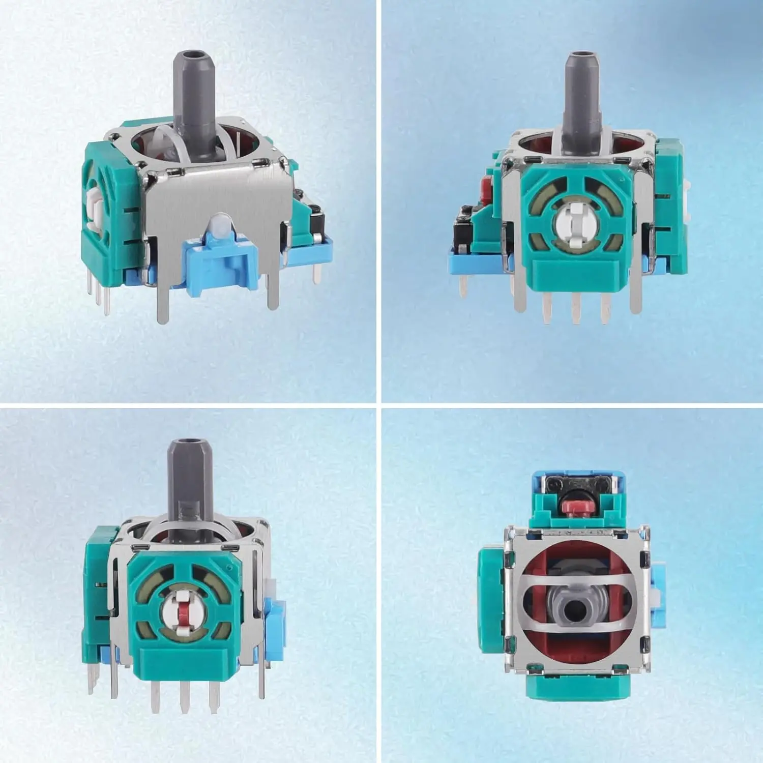 Joysticks Replacement for PS5 Controller 3D Analog Sensor Joysticks Module with Thumbsticks Cap and Potentiometer Repair Kit