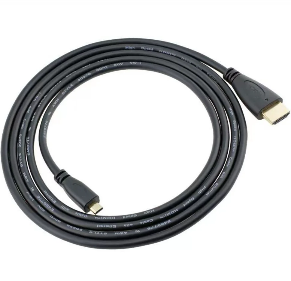 Kabel Micro HDMI kompatybilny z HDTV 4K do GoPro Hero Raspberry Pi 4 Sony A6000 Nikon Yoga 3 Aparat Przewód Micro HDMI 0,3 m 5 m 10 m