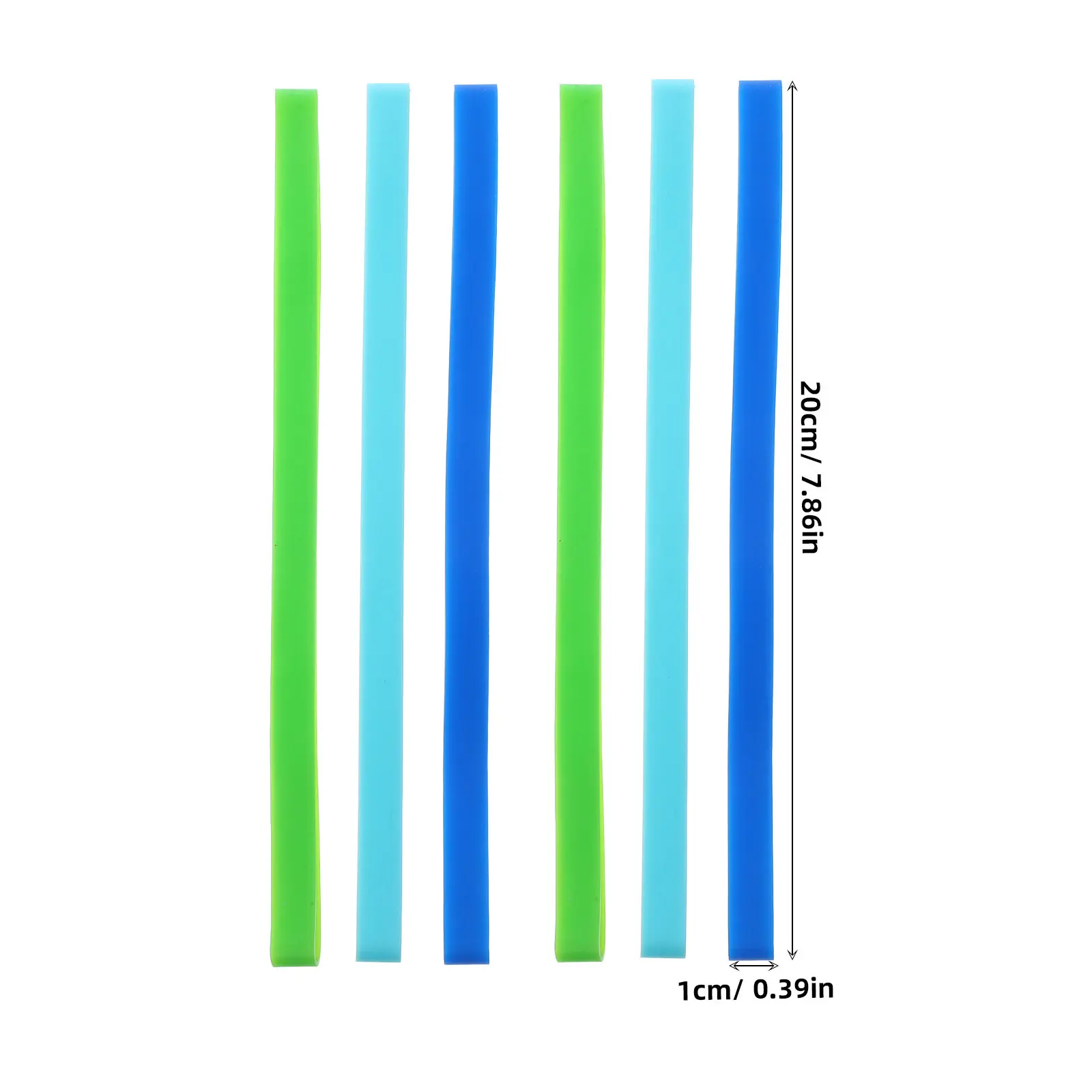 12Pcs Silicone Rubber Bands 20Cm Flat Elastic Band Lunch Box Strap Bento Holder File Belt Multifunctional Organizer