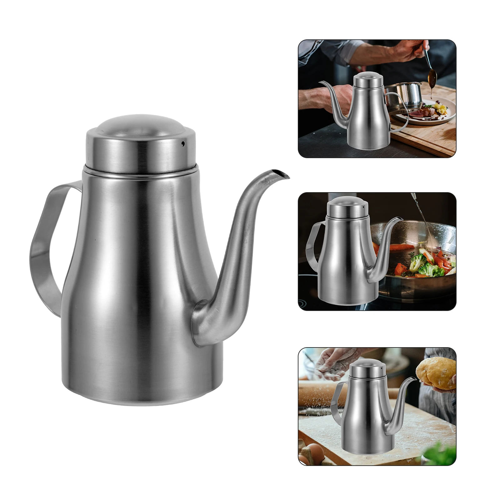 

Premium Stainless Steel Bottle Household Oil Dispenser Leakproof Design Kitchen Restaurant Multi-Function Seasoning Container