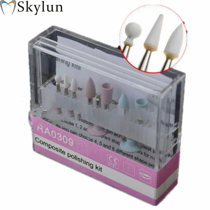 1 Set Dental Composite polishing Kits Dental Lab Silicone Polisher silicone grinding ceramic with low bending machine SL602