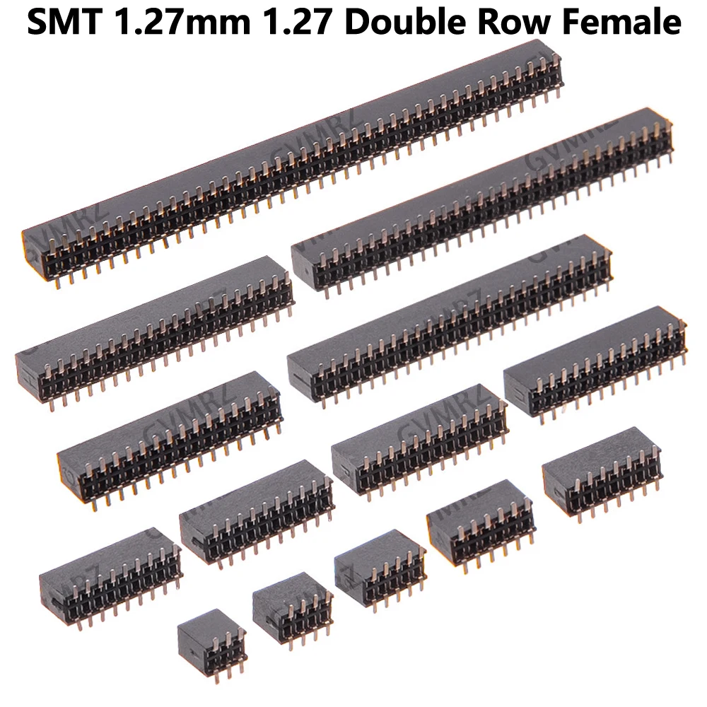 10pcs SMT 1.27mm 1.27 Double Row Female Breakaway PCB Board Pin Header socket Connector Pinheader 2*5 2*10