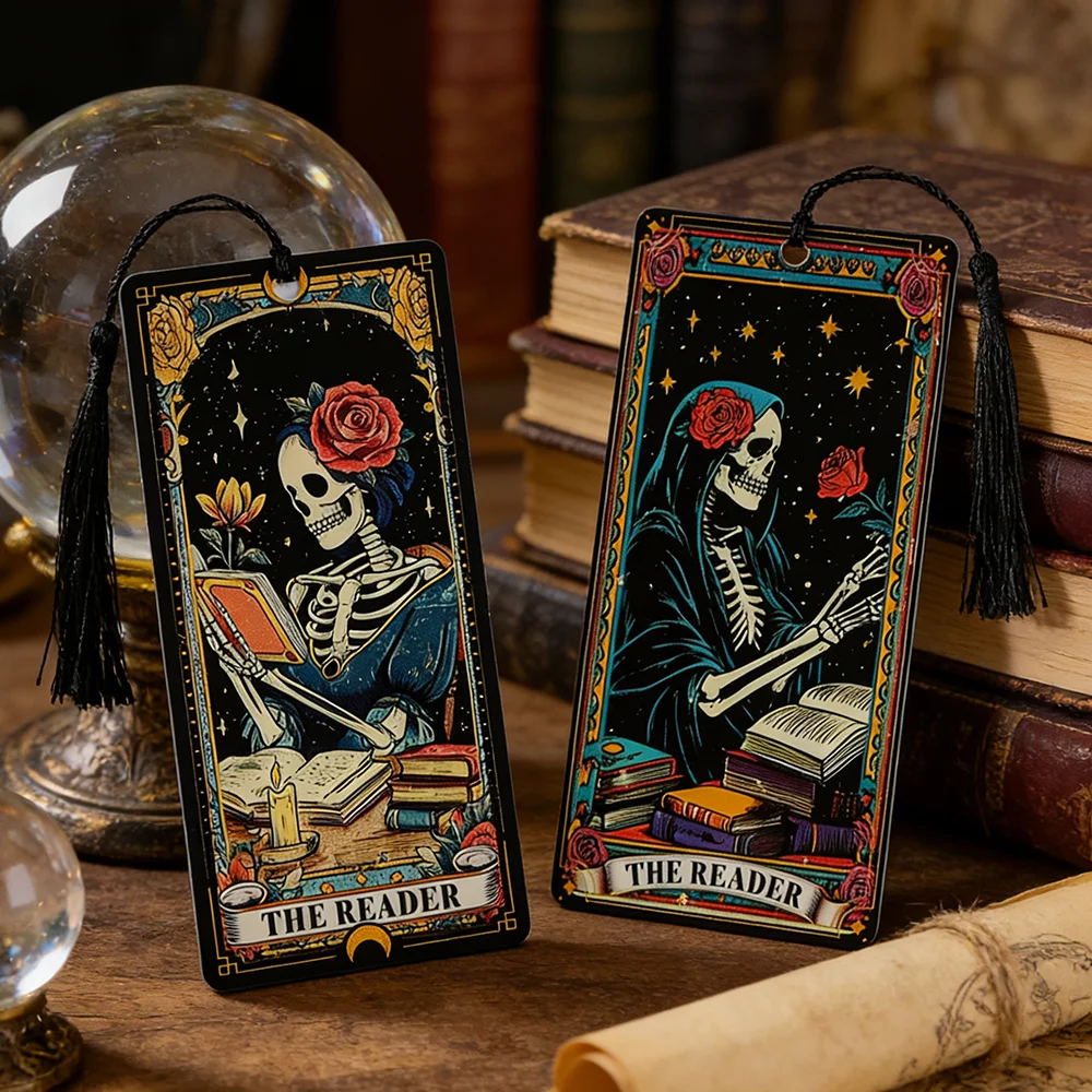 

Tarot Style Acrylic Bookmark a Halloween Gift Prepared for Book Fans and Gothic Fans Writers Teacher Students and Readers