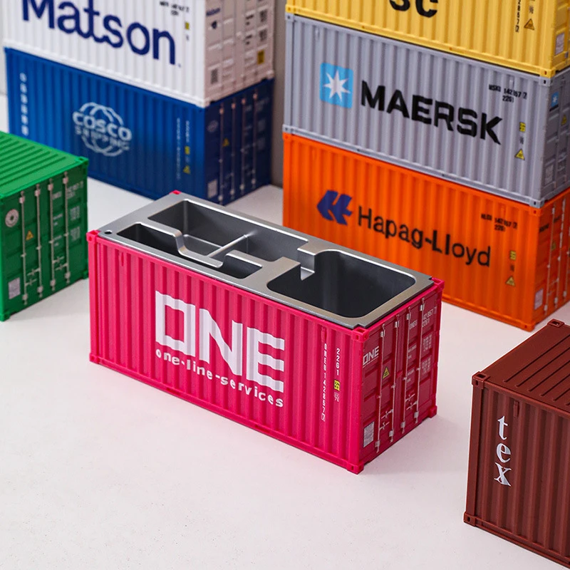 Creatieve 1:30 Verzending Container Desktop Briefpapier Opbergdoos Visitekaartje Organizer Gesimuleerde Container Model Ornamenten